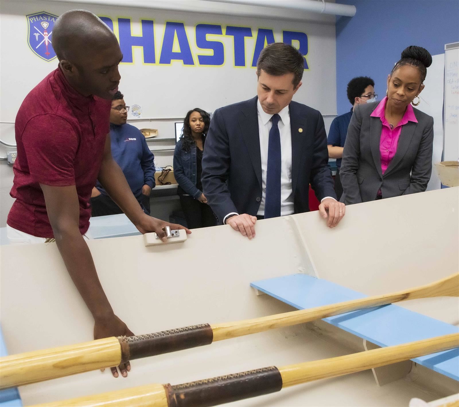 Transportation Secretary Pete Buttigieg visits Davis A&M